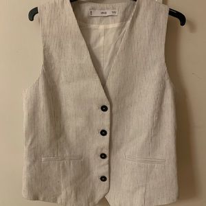 Pinstripe suit waistcoat